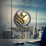 Amiri non profit company logo design glass wall presentation 1024x576